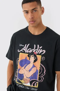 Oversized Disney Aladdin License T-shirt | UK^boohooMAN Hot