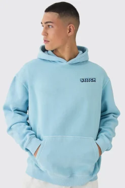 boohooMAN Oversized Disney Lilo And Stitch Wash License Hoodie | UK| Hoodies & Sweatshirts