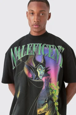Oversized Disney Maleficent Large Scale License T-shirt | UK^boohooMAN Discount