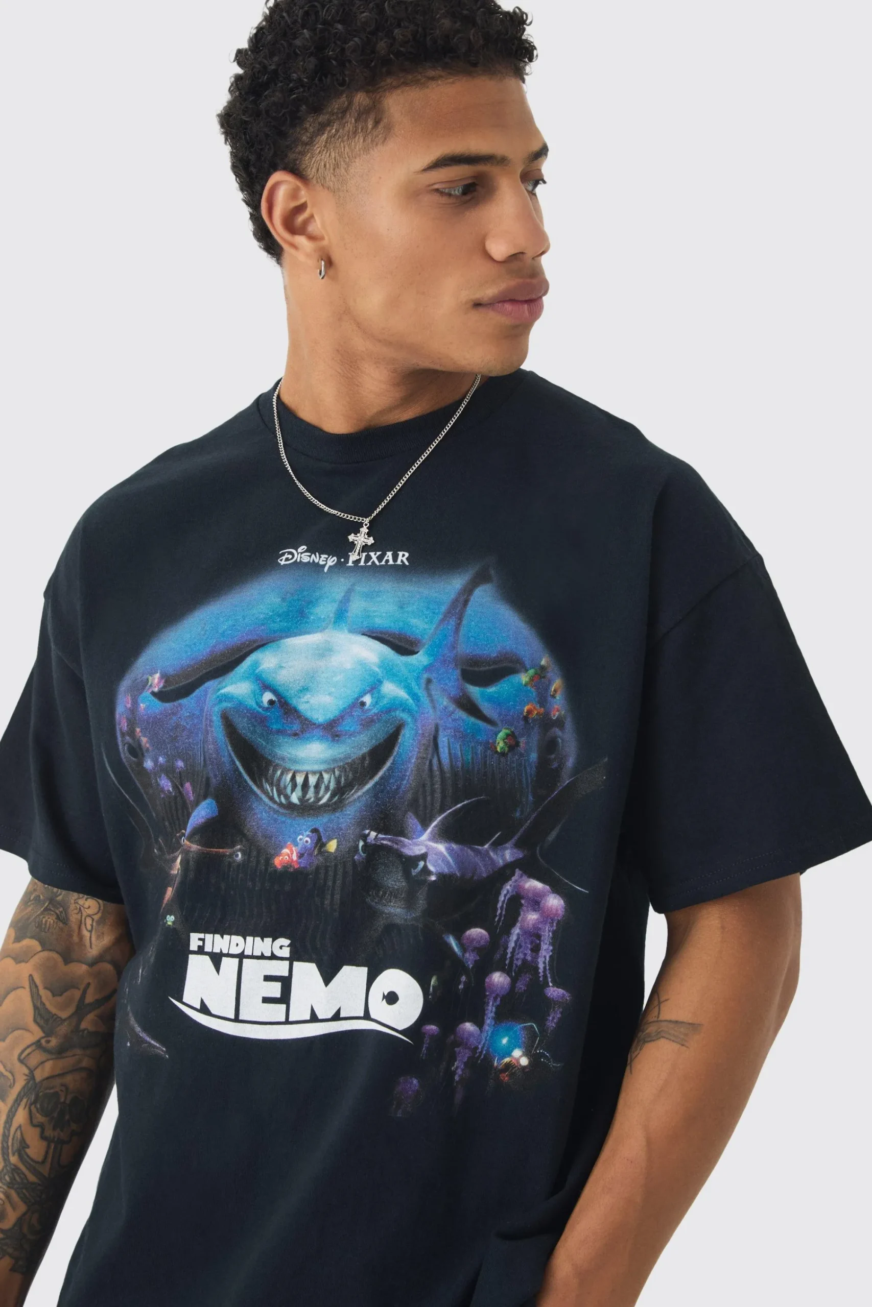 Oversized Disney Pixar Finding Nemo License Print T-shirt | UK^boohooMAN