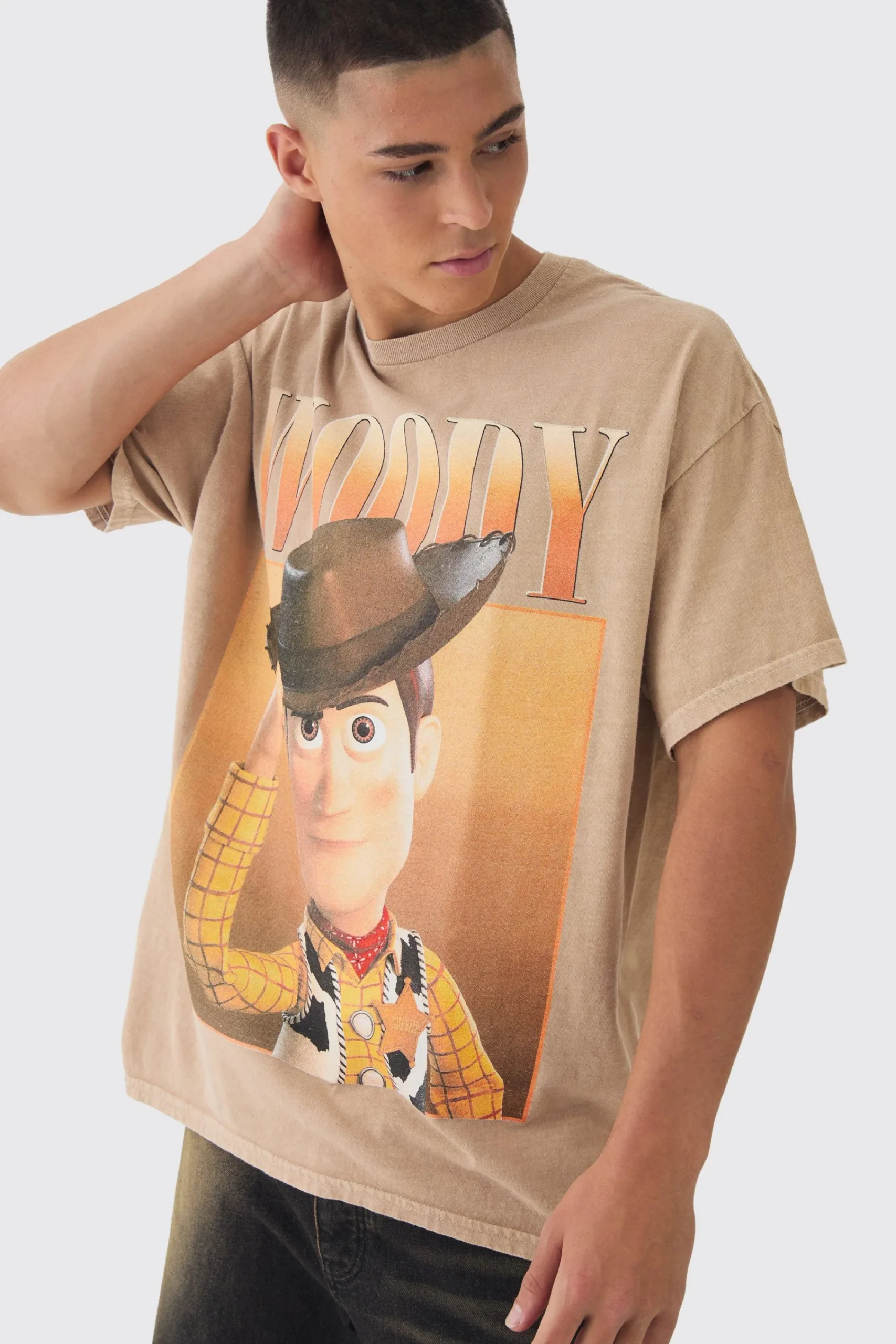 Oversized Disney Pixar Toy Story Wash License Print T-Shirt | UK^boohooMAN New