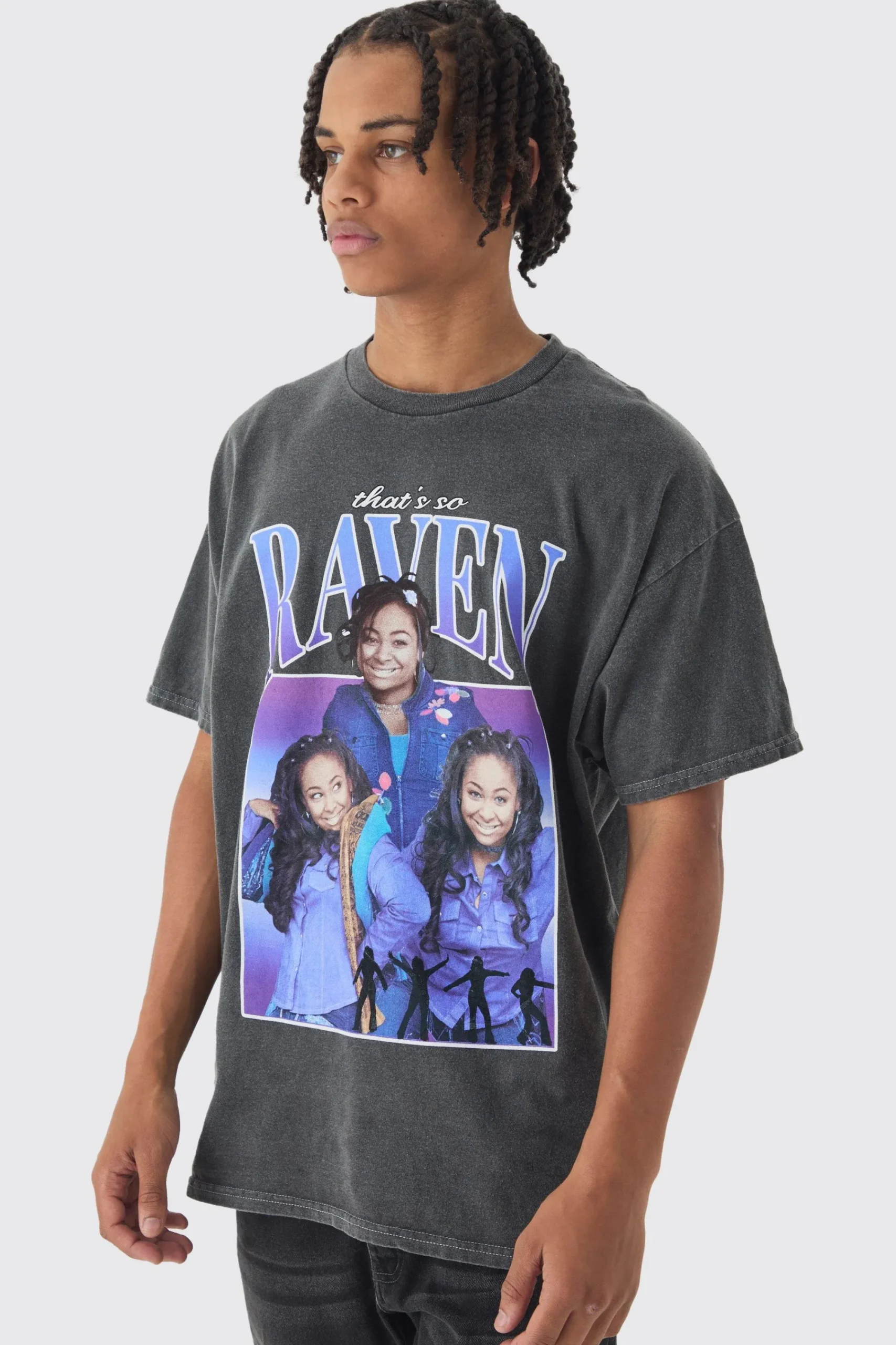 Oversized Disney That's So Raven Wash License Print T-Shirt | UK^boohooMAN Discount
