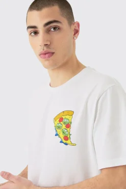 Oversized Disney Toy Story Alien Pizza License T-shirt | UK^boohooMAN Online