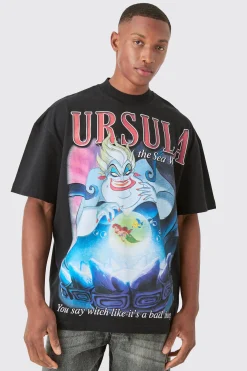 Oversized Disney Ursula Large Scale License T-shirt | UK^boohooMAN Best