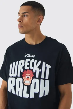 Oversized Disney Wreck It Ralph License Print T-Shirt | UK^boohooMAN Best