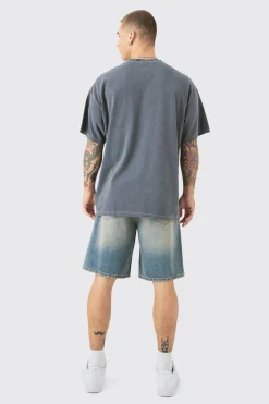 Oversized Distressed OFFCL Homme Wash Graphic T-shirt | UK^boohooMAN Hot