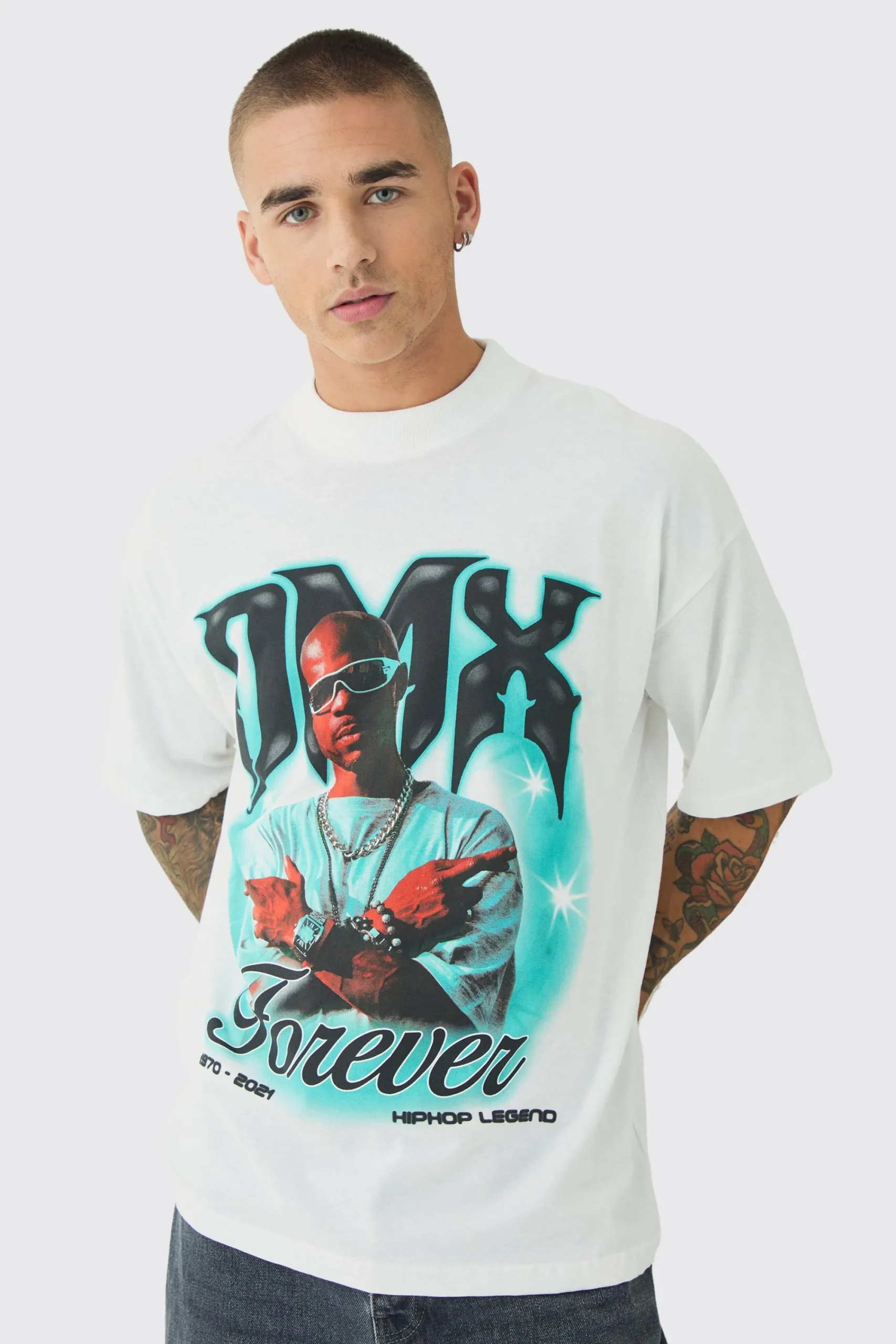 Oversized DMX License Print T-Shirt | UK^boohooMAN Best
