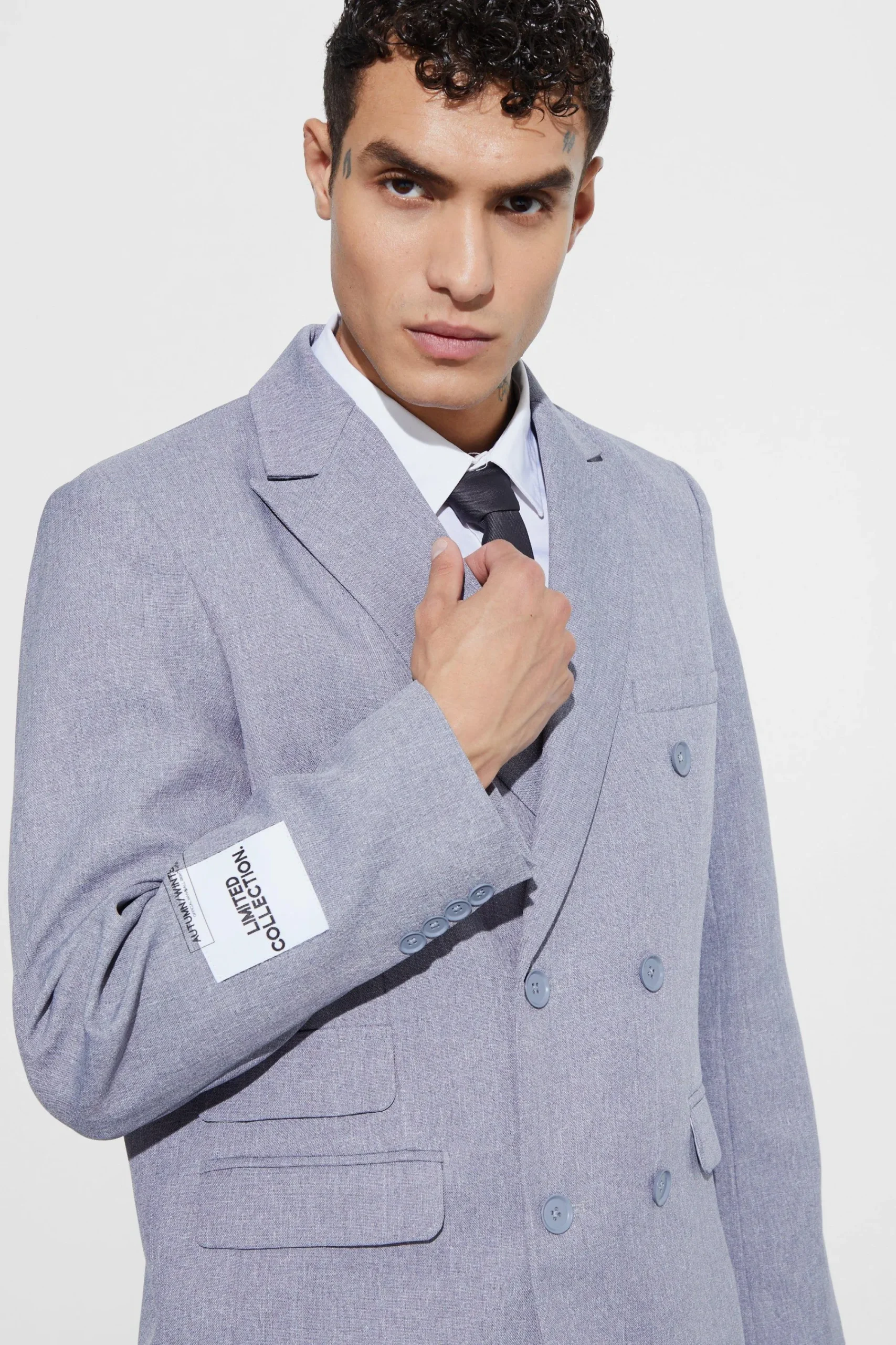 boohooMAN Oversized Double Breasted Textured Blazer | UK| Suits & Tailoring