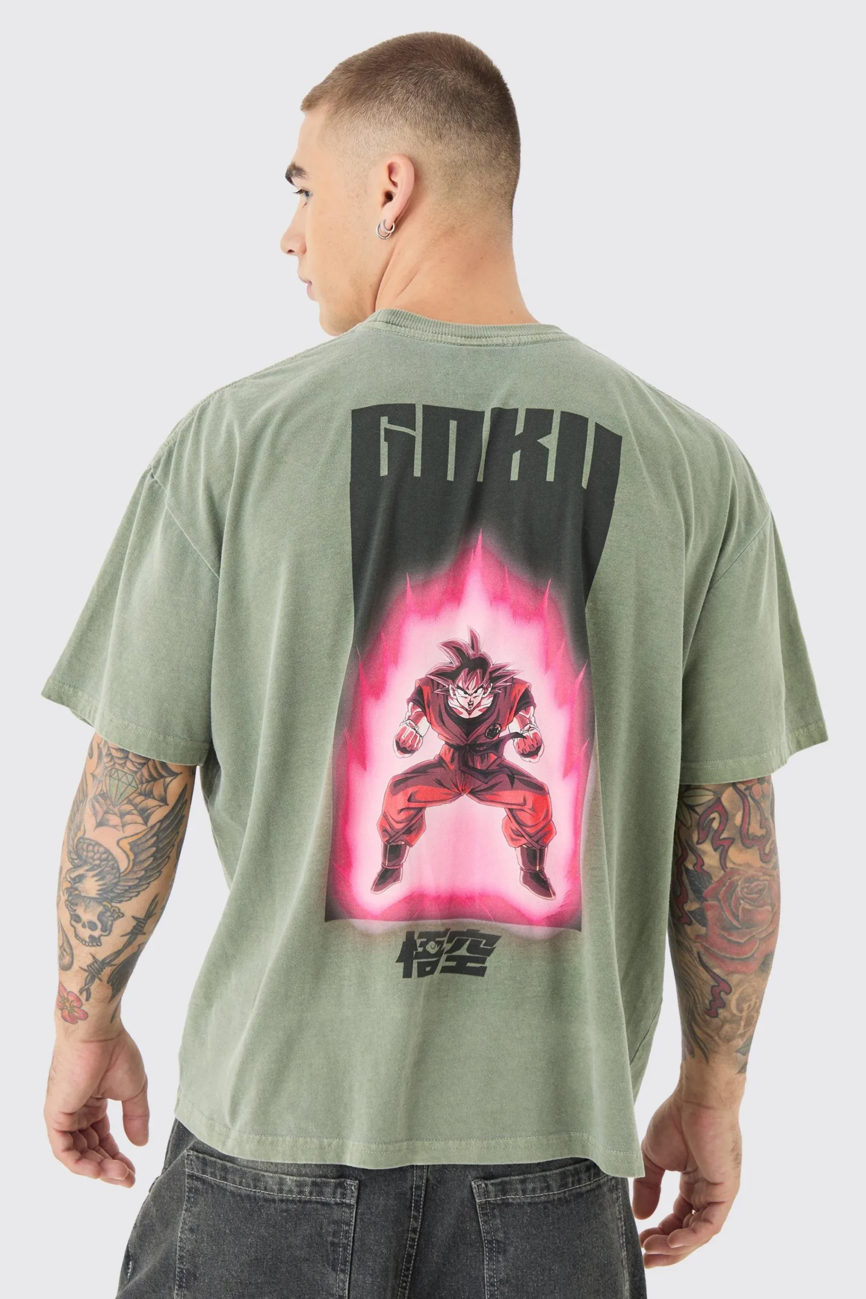 Oversized Dragon Ball Z Anime License T-shirt | UK^boohooMAN