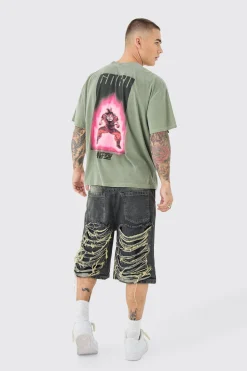Oversized Dragon Ball Z Anime License T-shirt | UK^boohooMAN