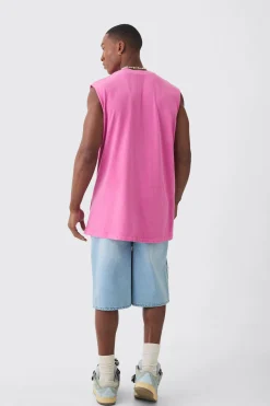 Oversized Dreamers Graffiti Printed Wash Tank | UK^boohooMAN Outlet