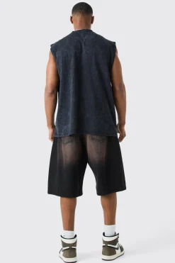 Oversized Drop Armhole Acid Wash Tank | UK^boohooMAN Outlet
