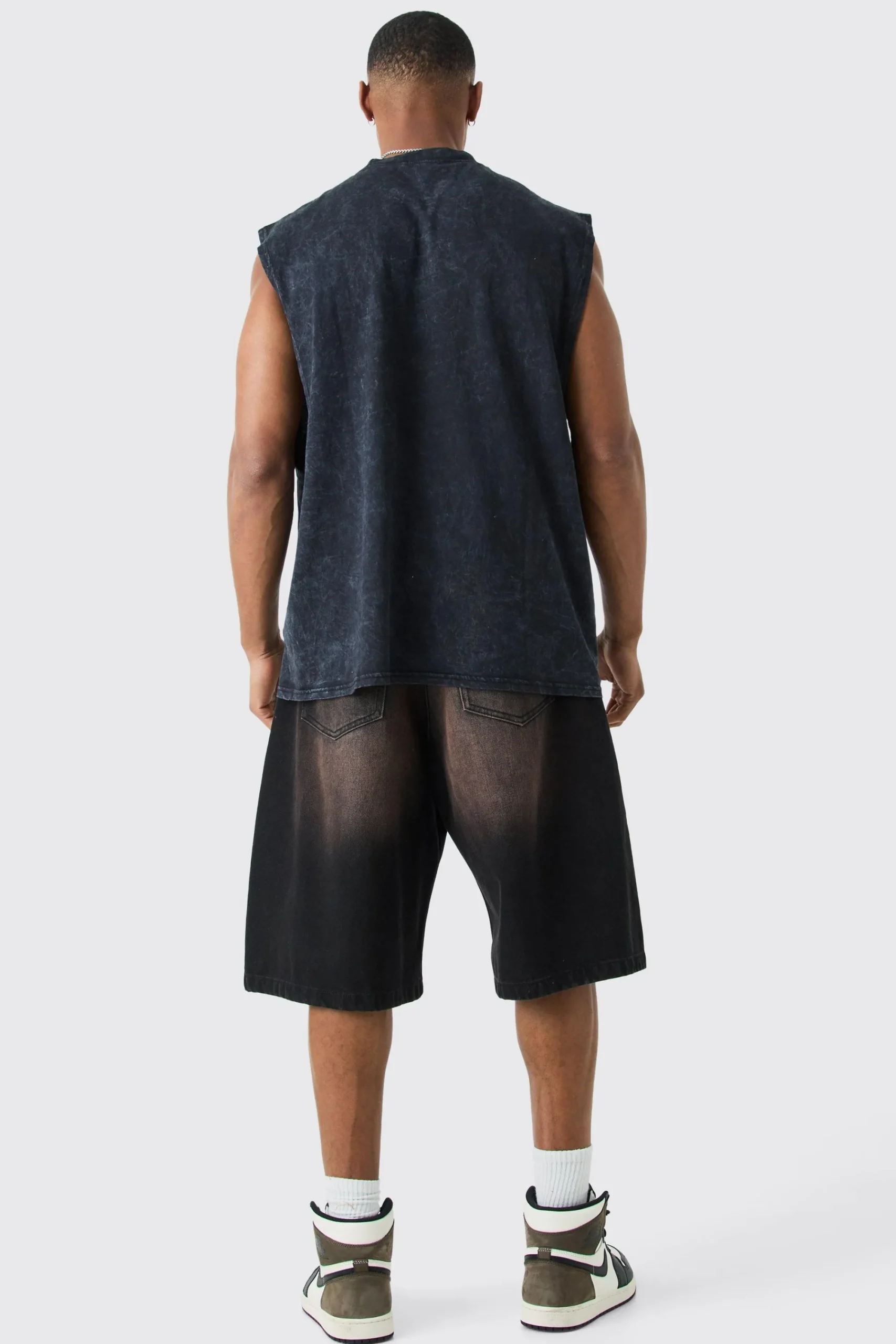 Oversized Drop Armhole Acid Wash Tank | UK^boohooMAN Outlet