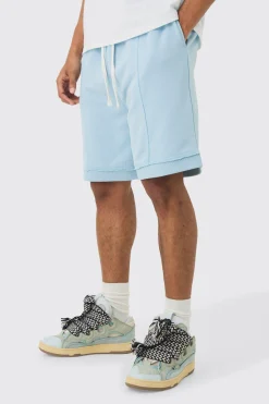boohooMAN Oversized Drop Crotch Rib Hem Loopback Short | UK| Shorts
