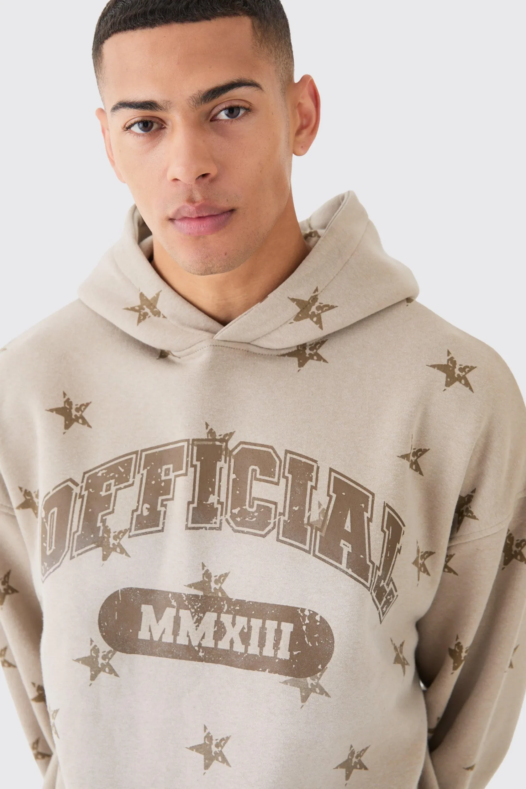 boohooMAN Oversized Drop Shoulder Washed Star Official Hoodie | UK| Hoodies & Sweatshirts