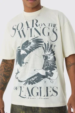 Oversized Eagle Graphic T-Shirt | UK^boohooMAN Best