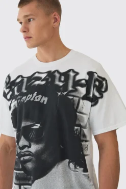 Oversized Eazy E Large Scale License Print T-Shirt | UK^boohooMAN Online