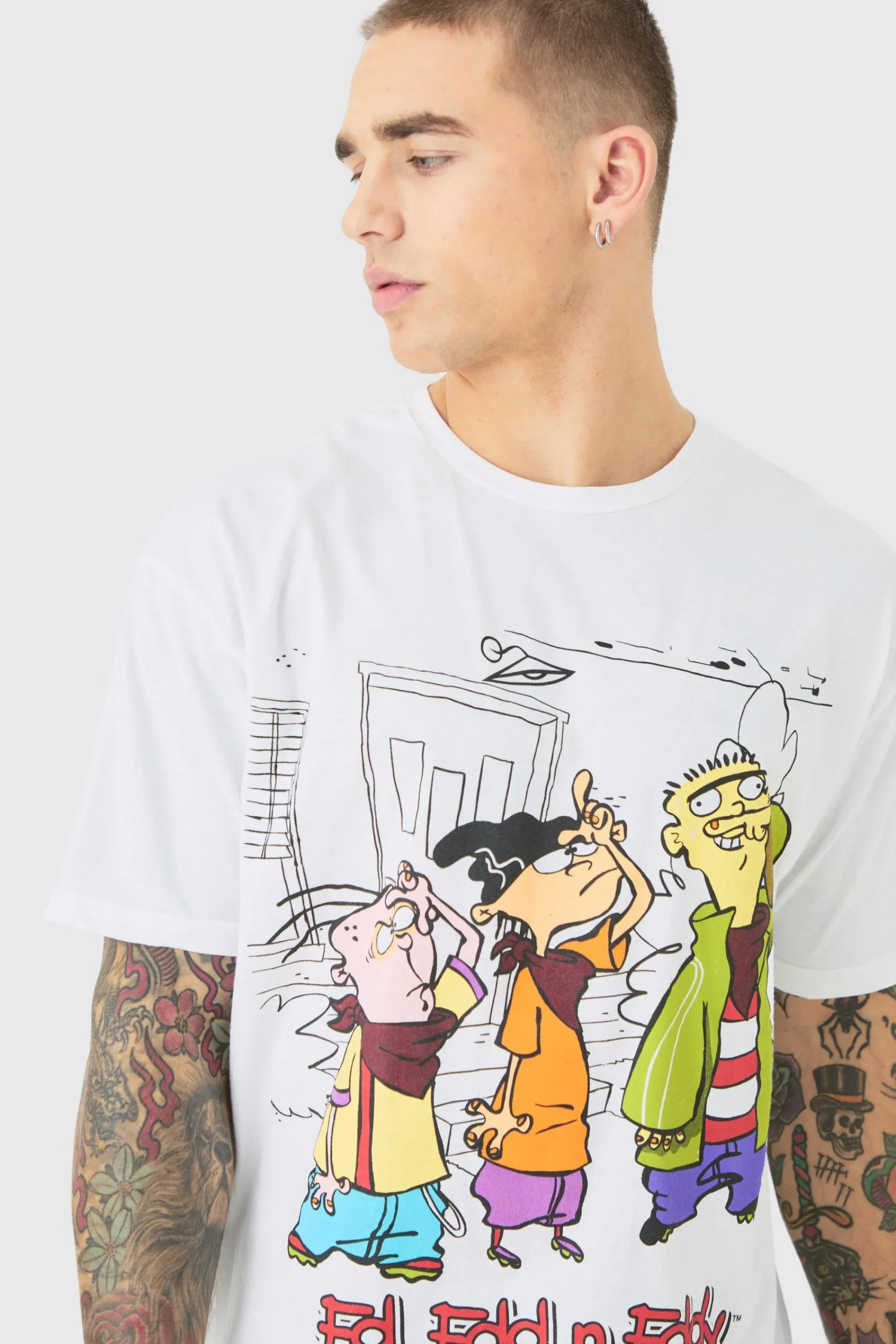 Oversized Ed Edd Eddy License T-shirt | UK^boohooMAN Hot