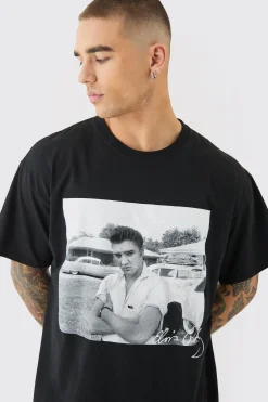 Oversized Elvis Presley License T-shirt | UK^boohooMAN New