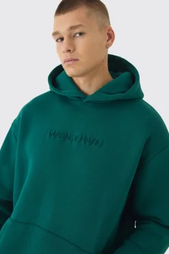 boohooMAN Oversized Embossed Worldwide Hoodie | UK| Hoodies & Sweatshirts