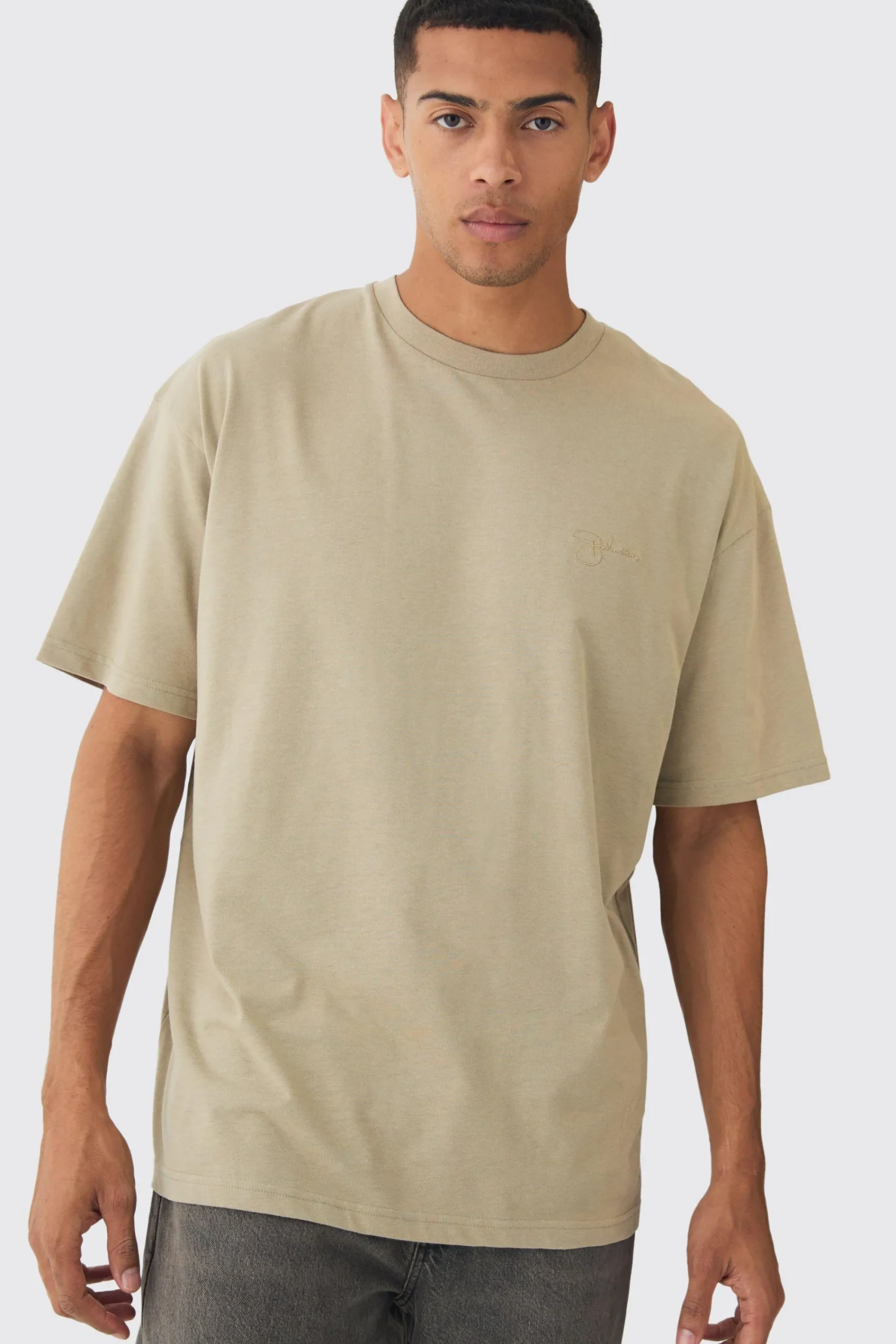 Oversized Embroidered T-Shirt | UK^boohooMAN New