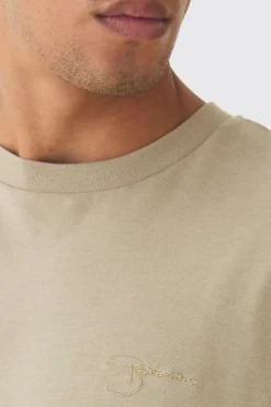 Oversized Embroidered T-Shirt | UK^boohooMAN New