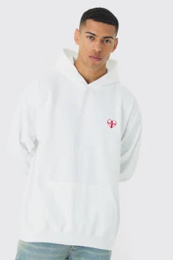 Oversized England Embroidered Hoodie | UK^boohooMAN Outlet
