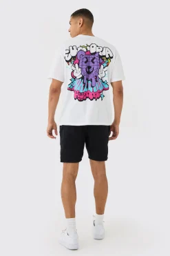 Oversized Euphoria Bear Graphic T-shirt | UK^boohooMAN Hot