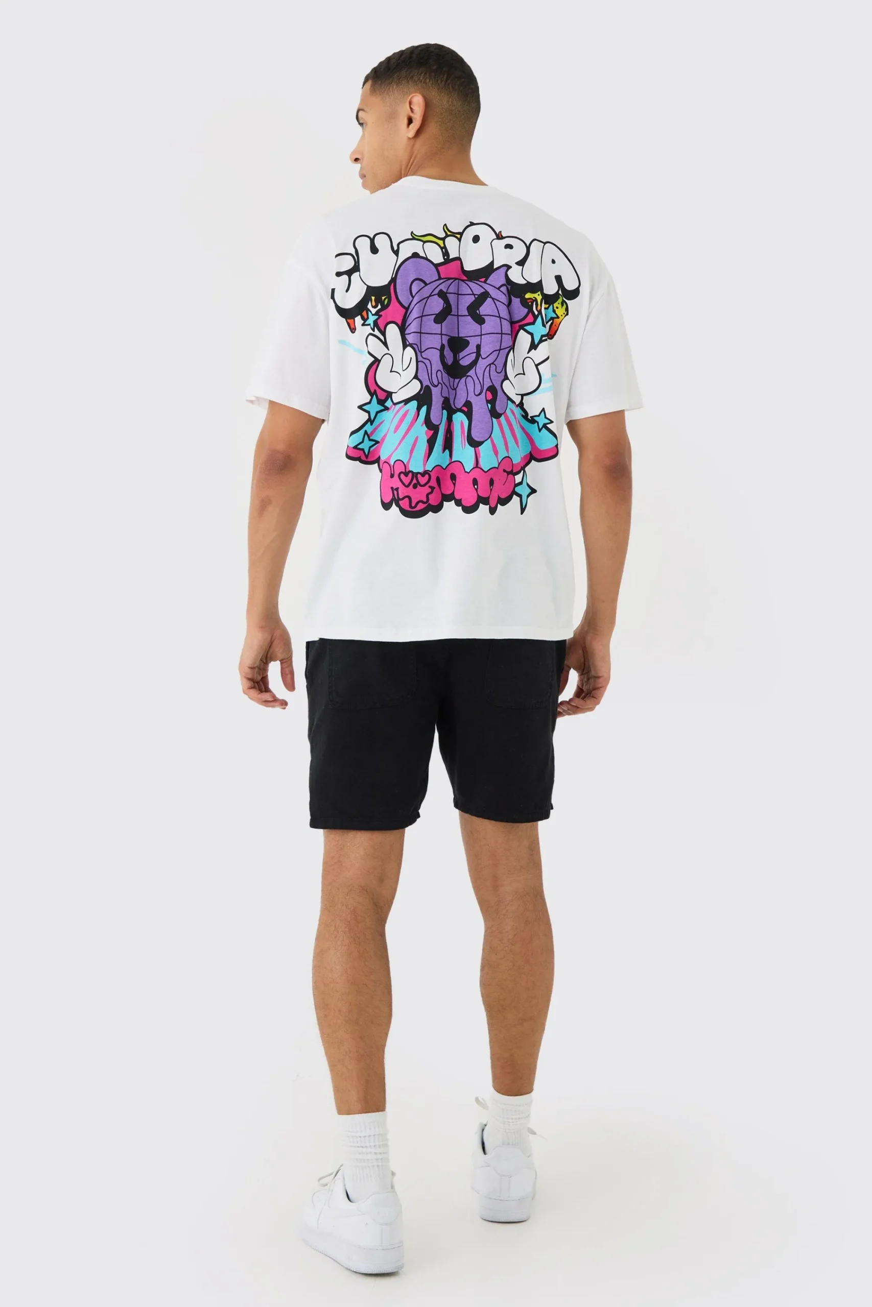 Oversized Euphoria Bear Graphic T-shirt | UK^boohooMAN Hot
