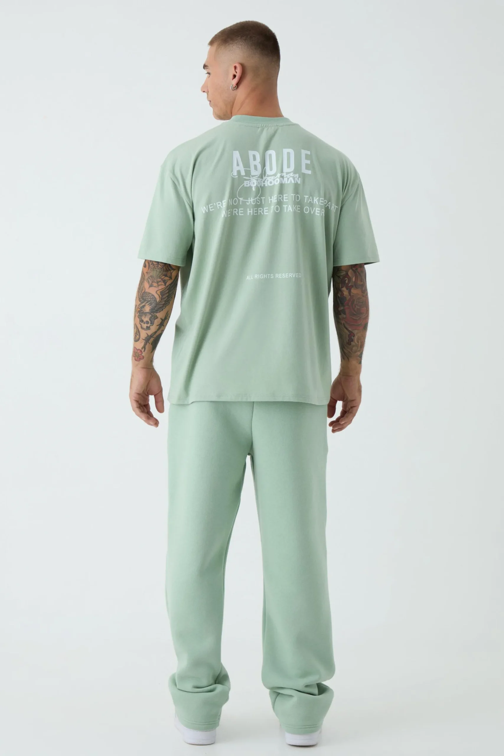 Oversized Extended Neck ABODE T-shirt | UK^boohooMAN Best