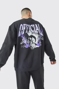 boohooMAN Oversized Extended Neck Back Graphic Relaxed Tracksuit | UK| Tracksuits