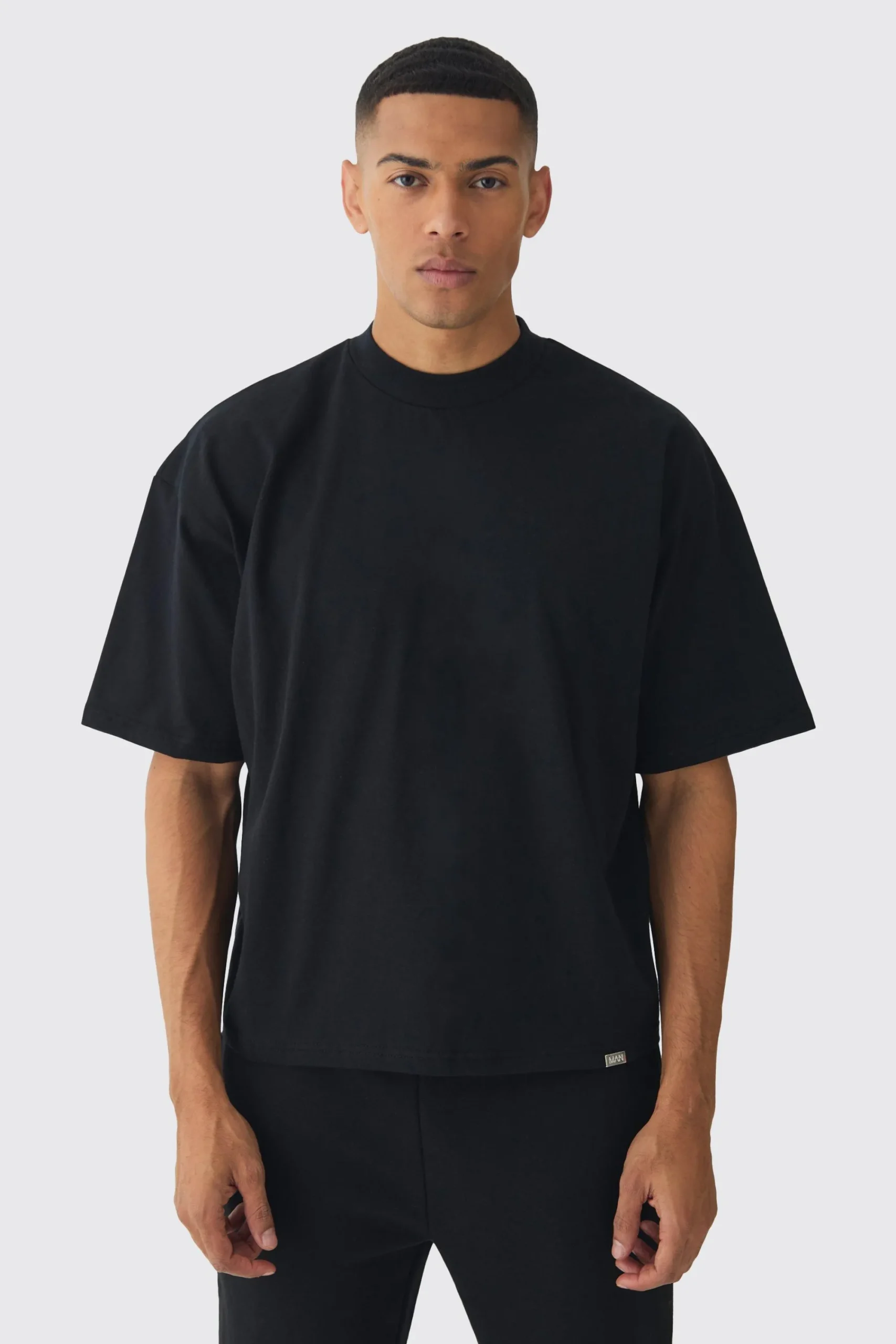 Oversized Extended Neck Boxy Heavyweight T-shirt | UK^boohooMAN Outlet