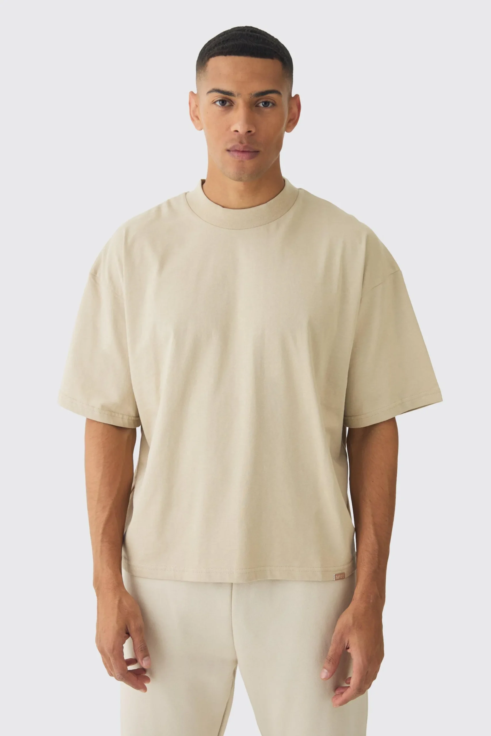 Oversized Extended Neck Boxy Heavyweight T-shirt | UK^boohooMAN Clearance