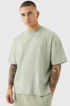 boohooMAN Oversized Extended Neck Boxy Heavyweight T-shirt & Shorts Set | UK| Sets & Co-Ords|Tracksuits