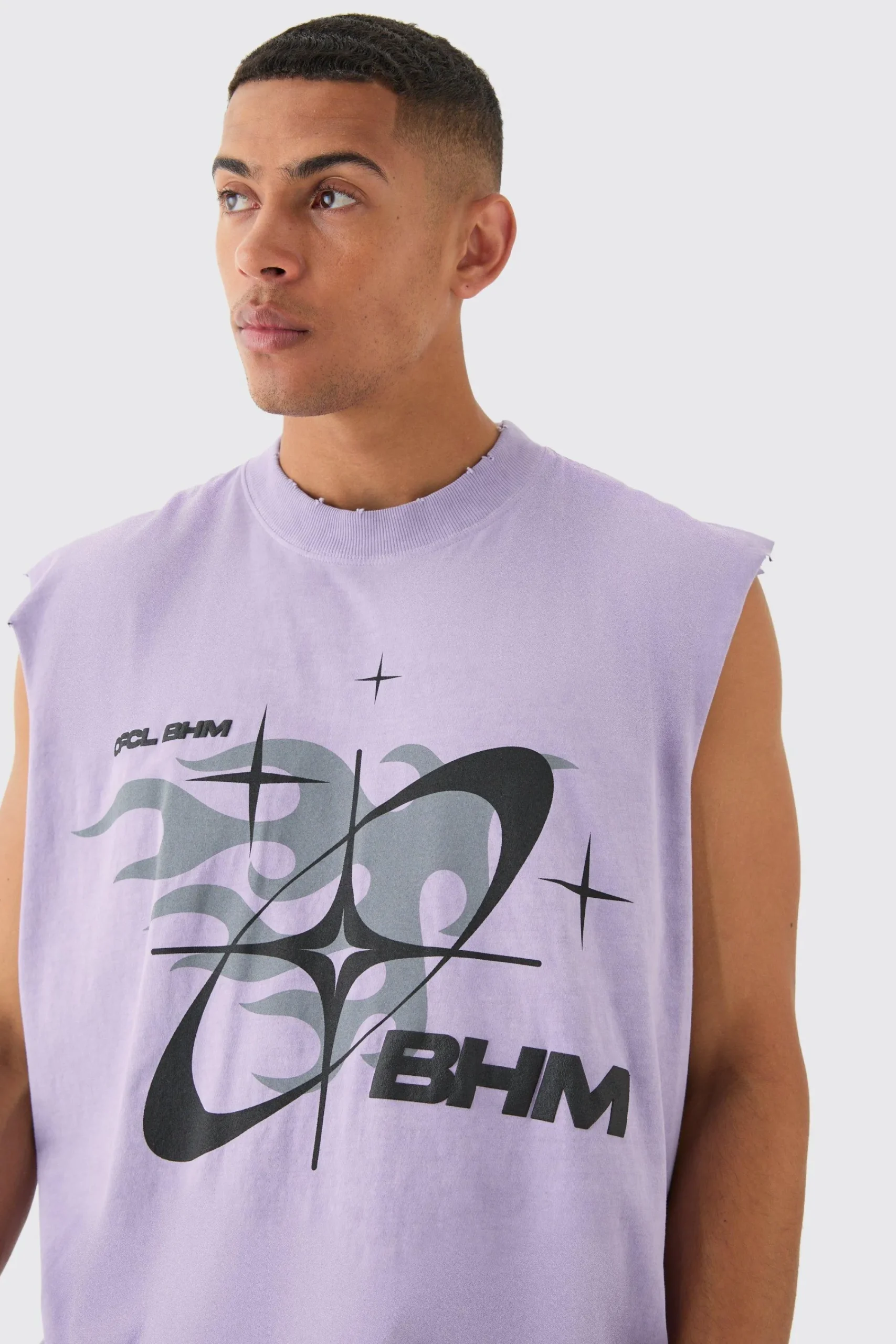 Oversized Extended Neck Boxy Drop Shoulder Washed Tank | UK^boohooMAN Sale