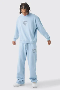 boohooMAN Oversized Extended Neck Boxy Heavy Sweatshirt Relaxed Tracksuit | UK| Tracksuits|Hoodies & Sweatshirts