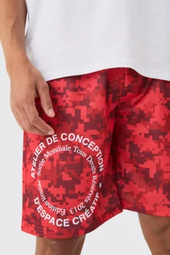 boohooMAN Oversized Extended Neck Circle T-shirt And Mesh Shorts Set | UK| Sets & Co-Ords|Tracksuits