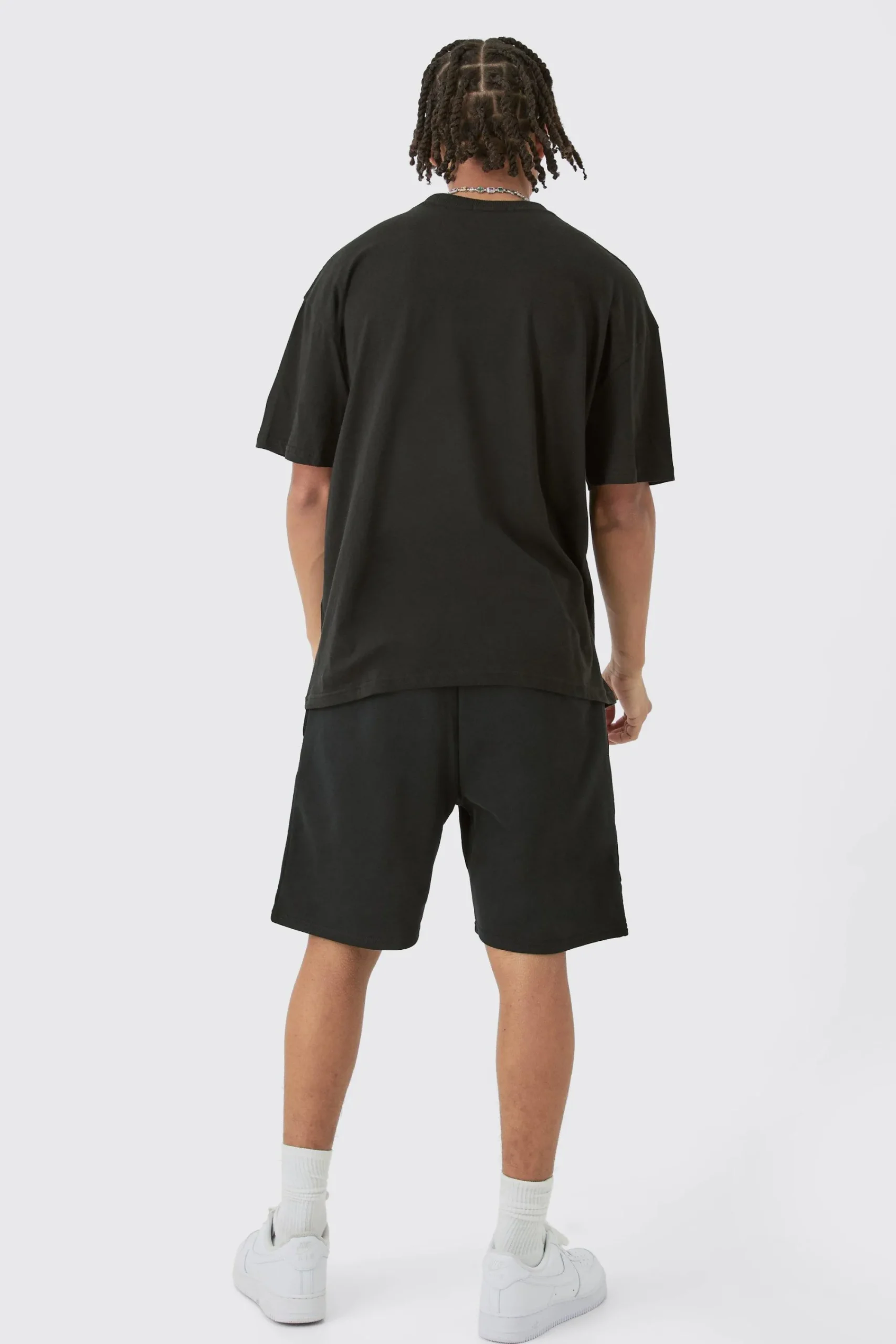 boohooMAN Oversized Extended Neck Doves Large Graphic Shorts Set | UK| Sets & Co-Ords|Tracksuits