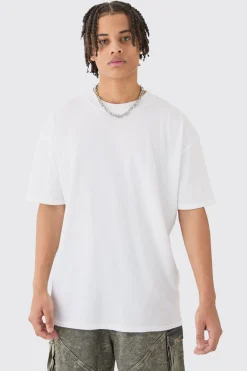 Oversized Extended Neck Dog Back Print T-shirt | UK^boohooMAN Discount