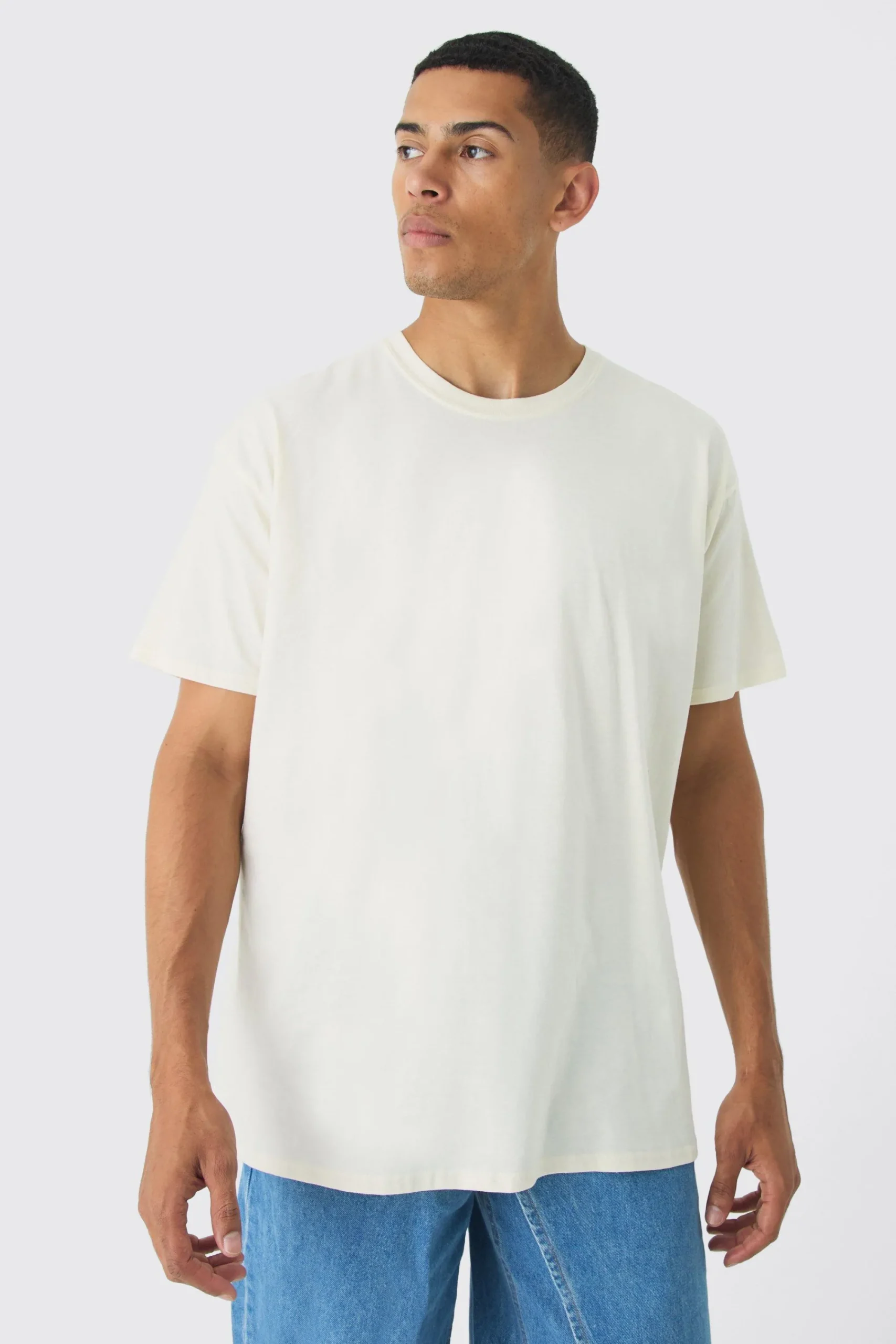 Oversized Extended Neck East Coast Car Back Print T-shirt | UK^boohooMAN Clearance
