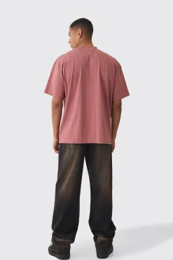 Oversized Extended Neck Extreme OFCL Eagle T-shirt | UK^boohooMAN Sale