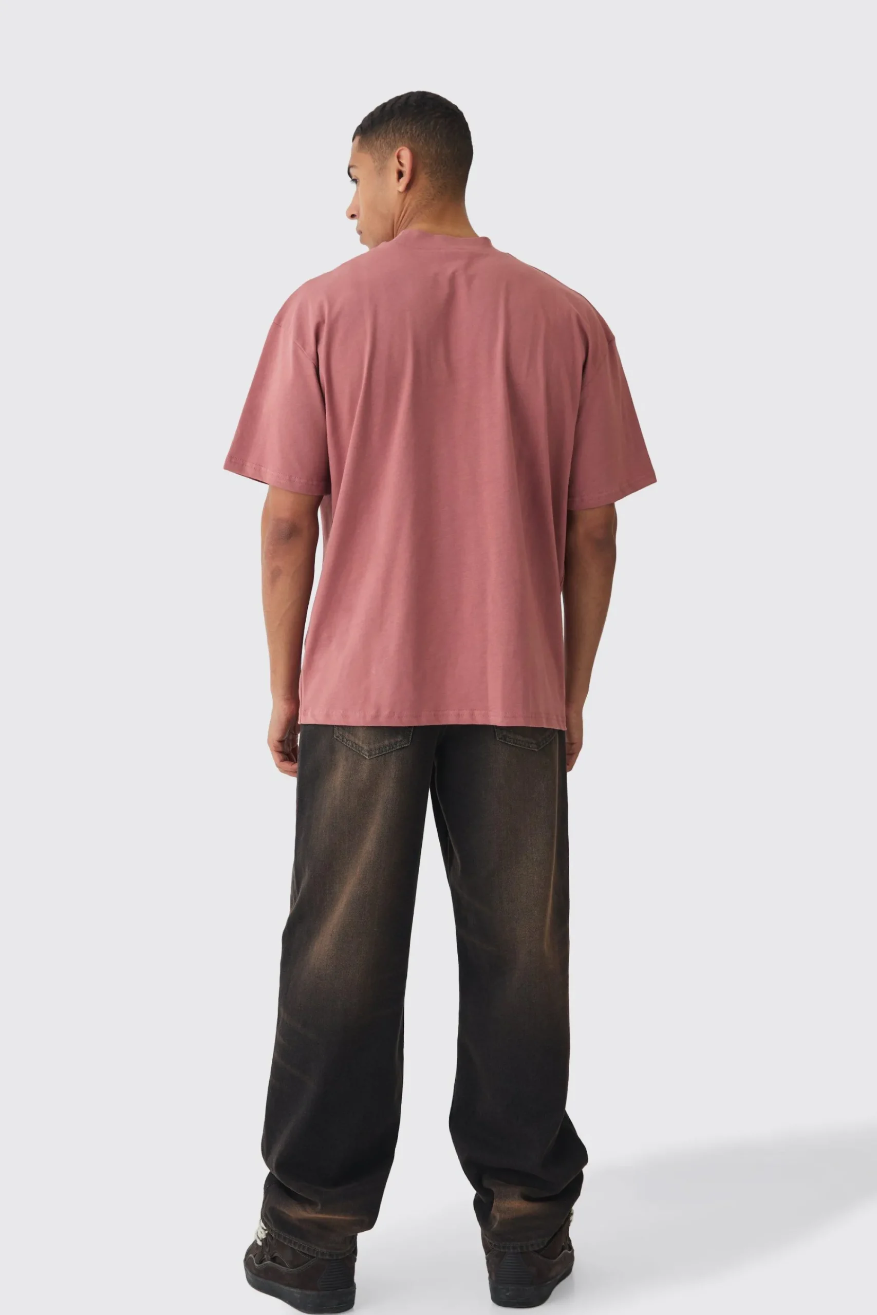 Oversized Extended Neck Extreme OFCL Eagle T-shirt | UK^boohooMAN Sale