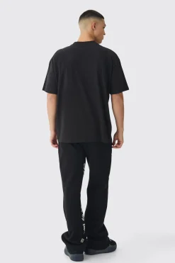 Oversized Extended Neck Eternal Print T-Shirt | UK^boohooMAN Outlet