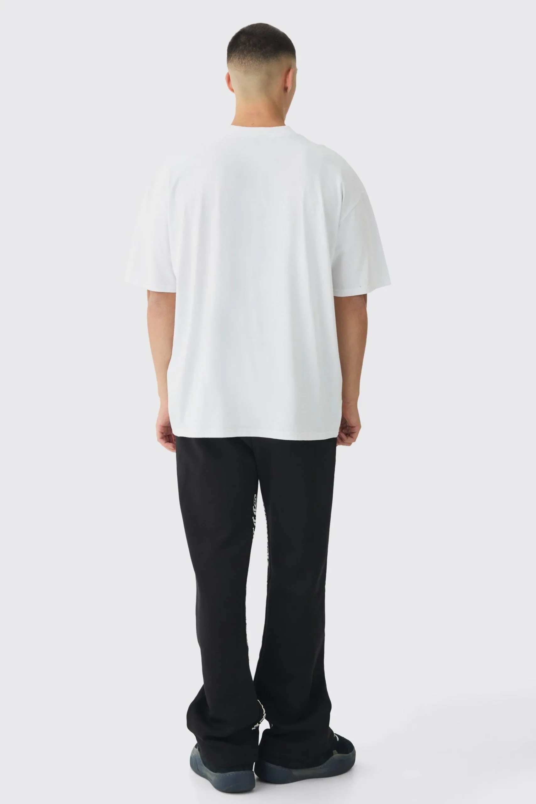 Oversized Extended Neck Eternal Print T-Shirt | UK^boohooMAN Best