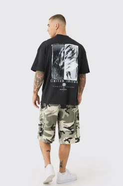 Oversized Extended Neck Floral Graphic Back Print T-shirt | UK^boohooMAN Best