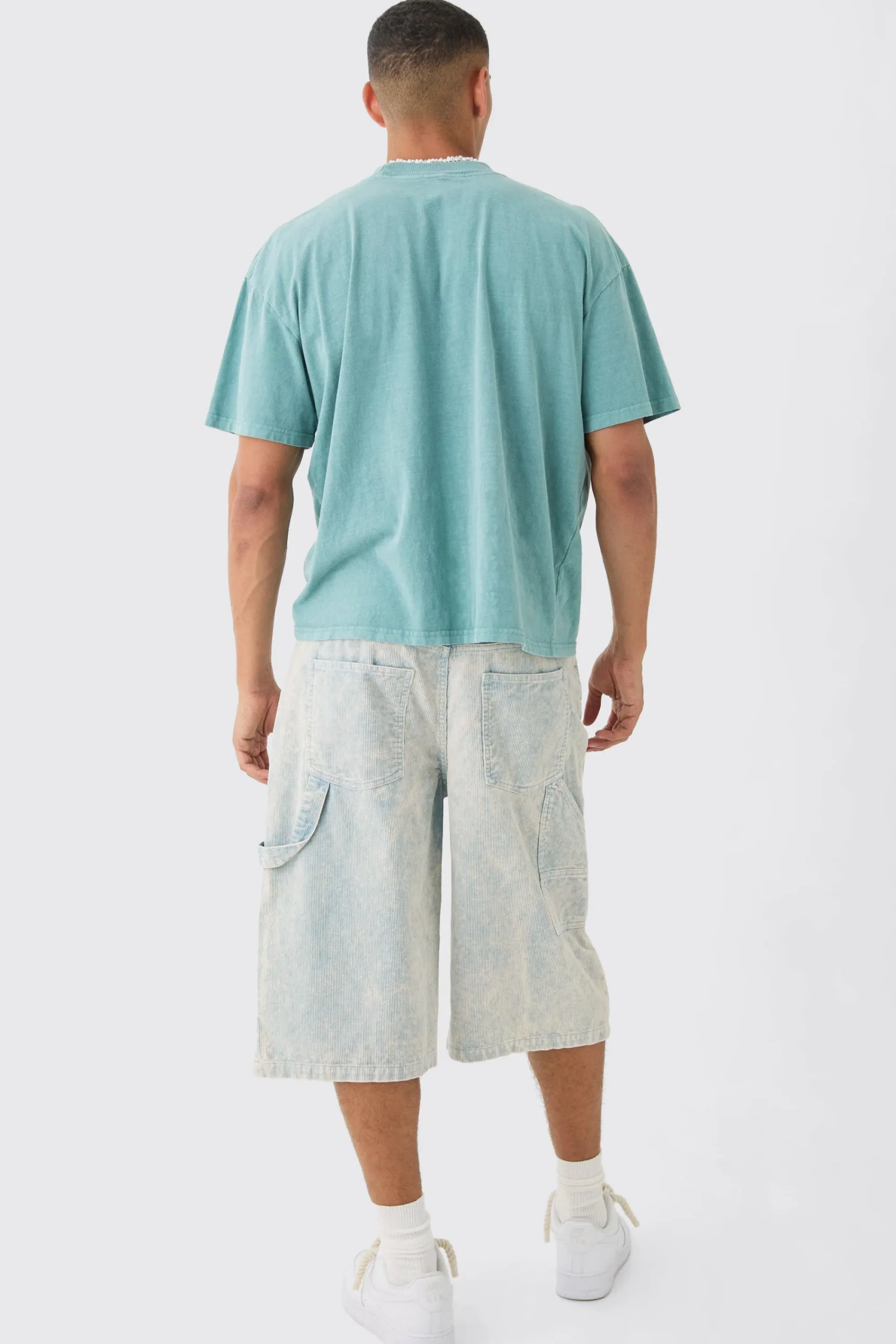 Oversized Extended Neck Gothic Cross T-shirt | UK^boohooMAN Hot