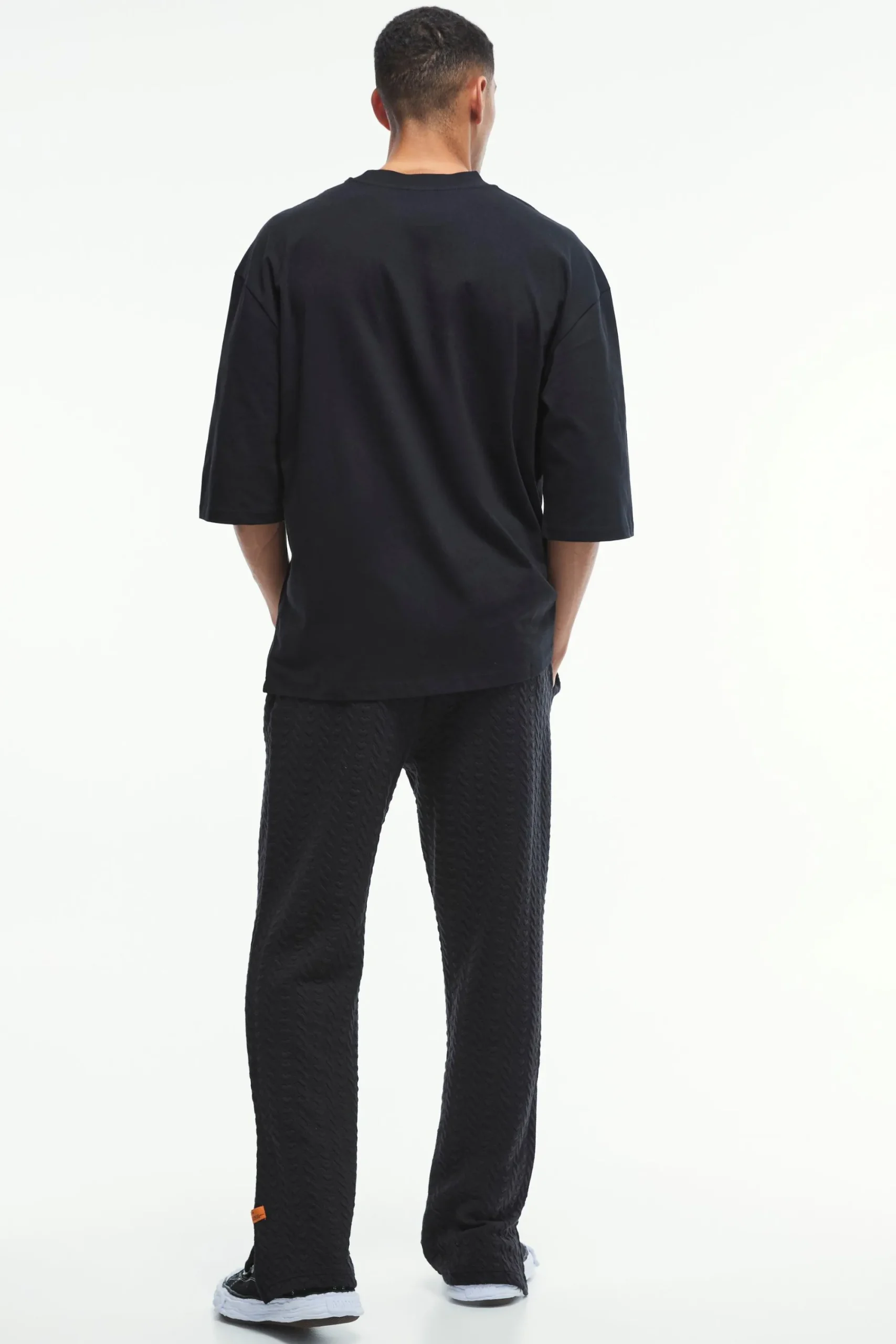 Oversized Extended Neck Gloss Iconic Print T-shirt | UK^boohooMAN Clearance