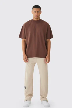 Oversized Extended Neck Heavy T-shirt | UK^boohooMAN Discount