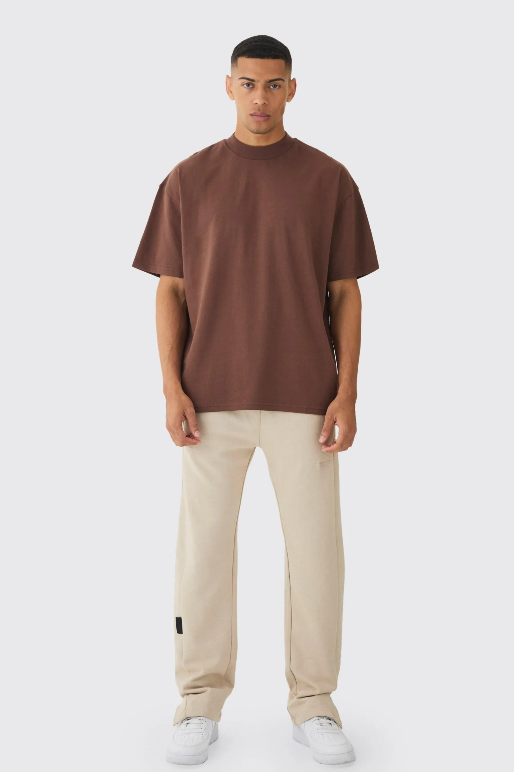 Oversized Extended Neck Heavy T-shirt | UK^boohooMAN Discount