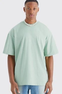Oversized Extended Neck Heavyweight T-shirt | UK^boohooMAN Best